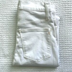 Madewell white denim 10 inch high-rise skinny jeans